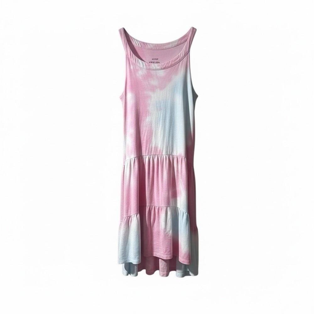 Pink Tie Dye Mini Sundress Tiered Size 5